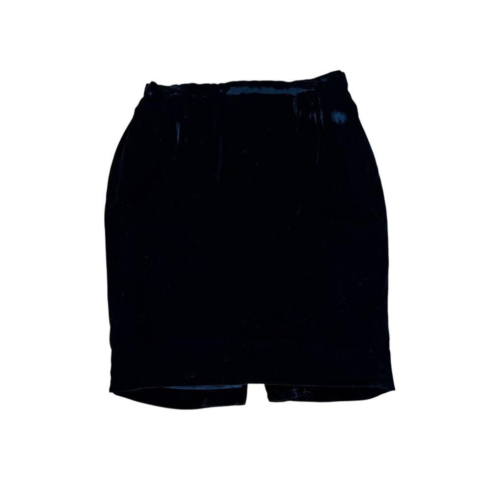 Marion Digney New York Black Velvet Skirt Business Career Party Fitted